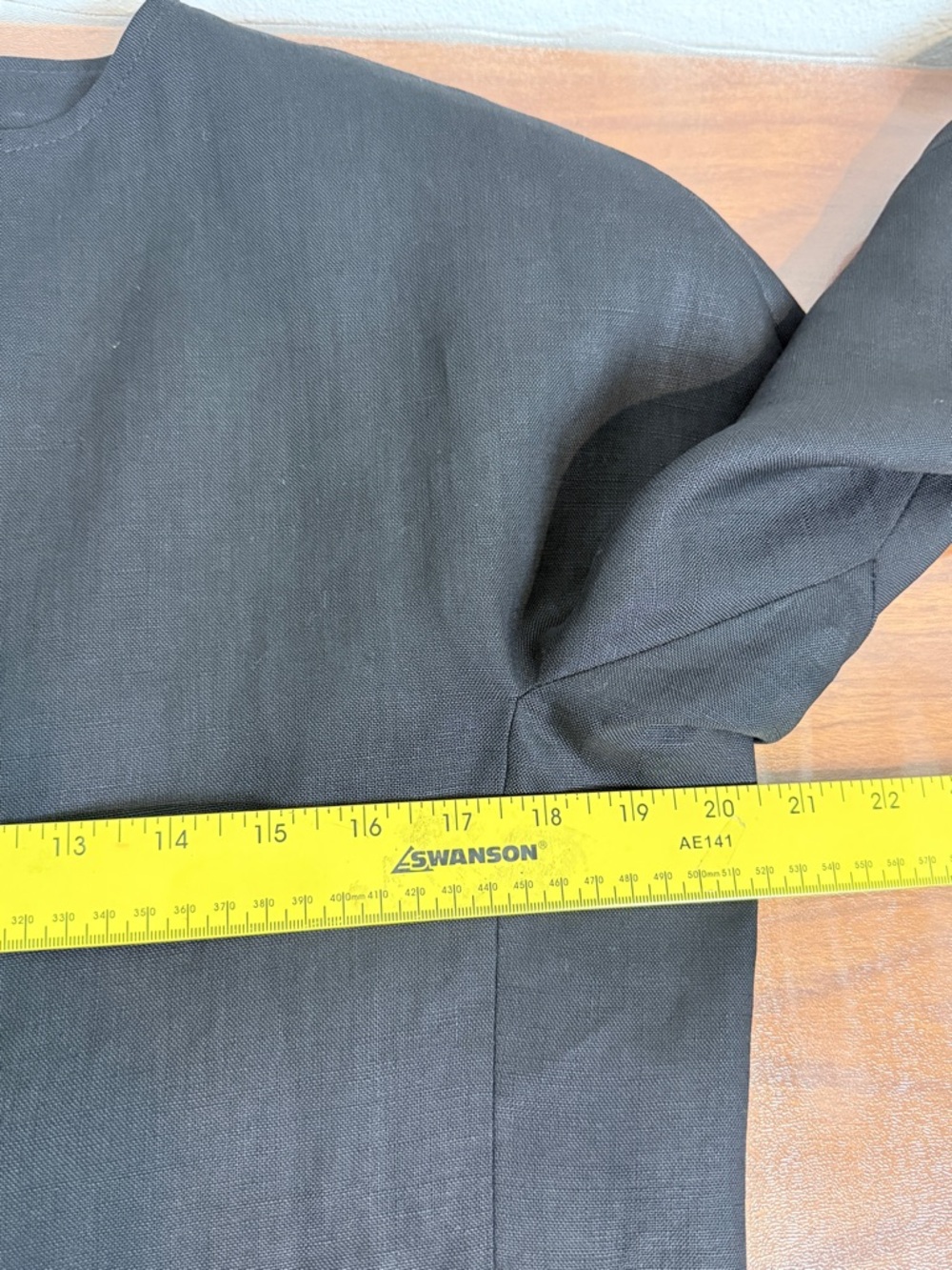 MaxMara Black Linen Cropped Collarless Single-Button Blazer 4 - Picture 8 of 10